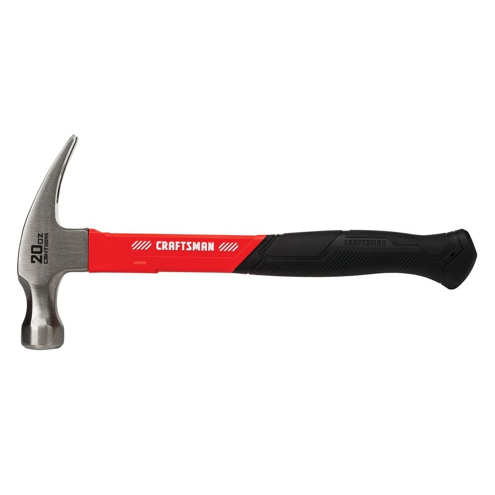 Craftsman 20 oz fiberglass hammer CMHT51398 white background beauty shot side angle