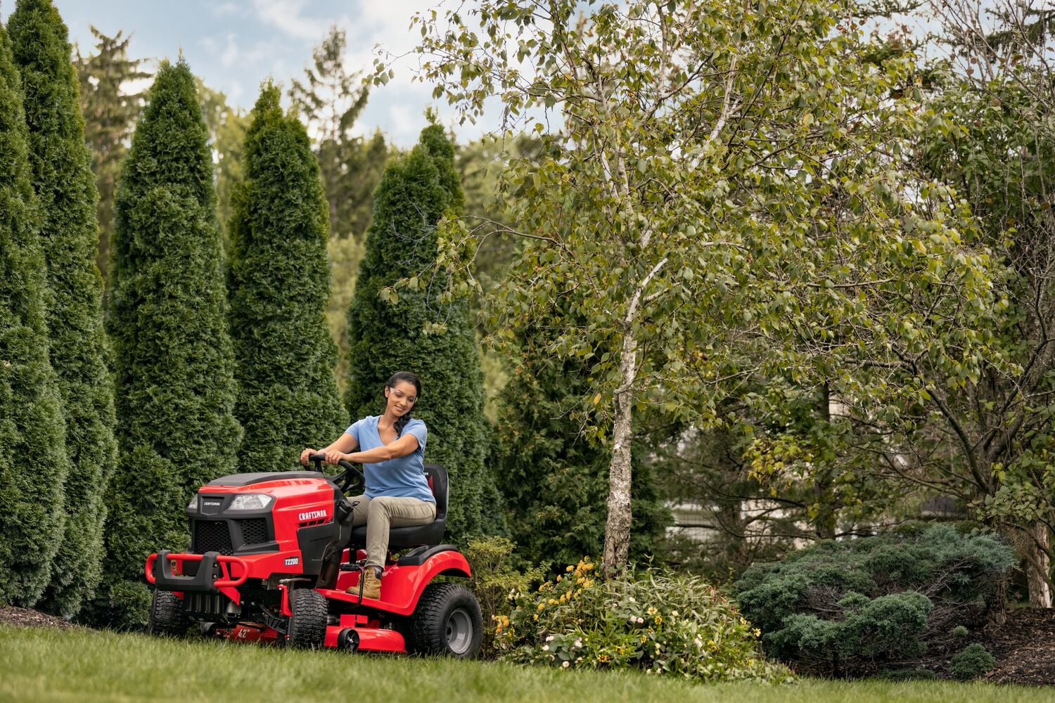 View of CRAFTSMAN Riding Mowers  being used by consumer