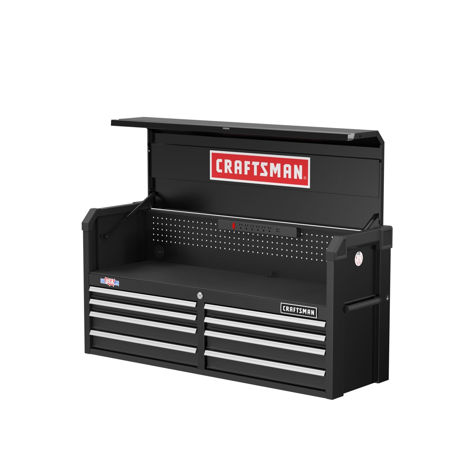 Craftsman tool chest CMST98228RB white background beauty shot front angle.