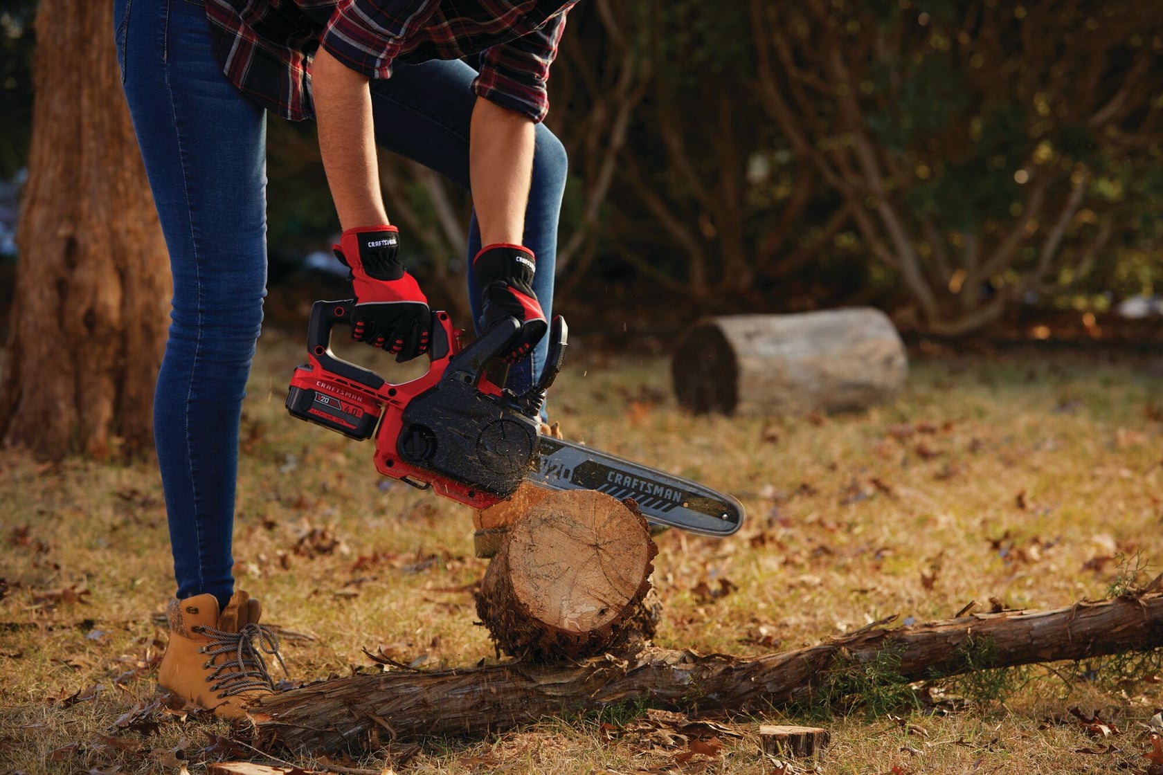 View of CRAFTSMAN Chain Saws  being used by consumer