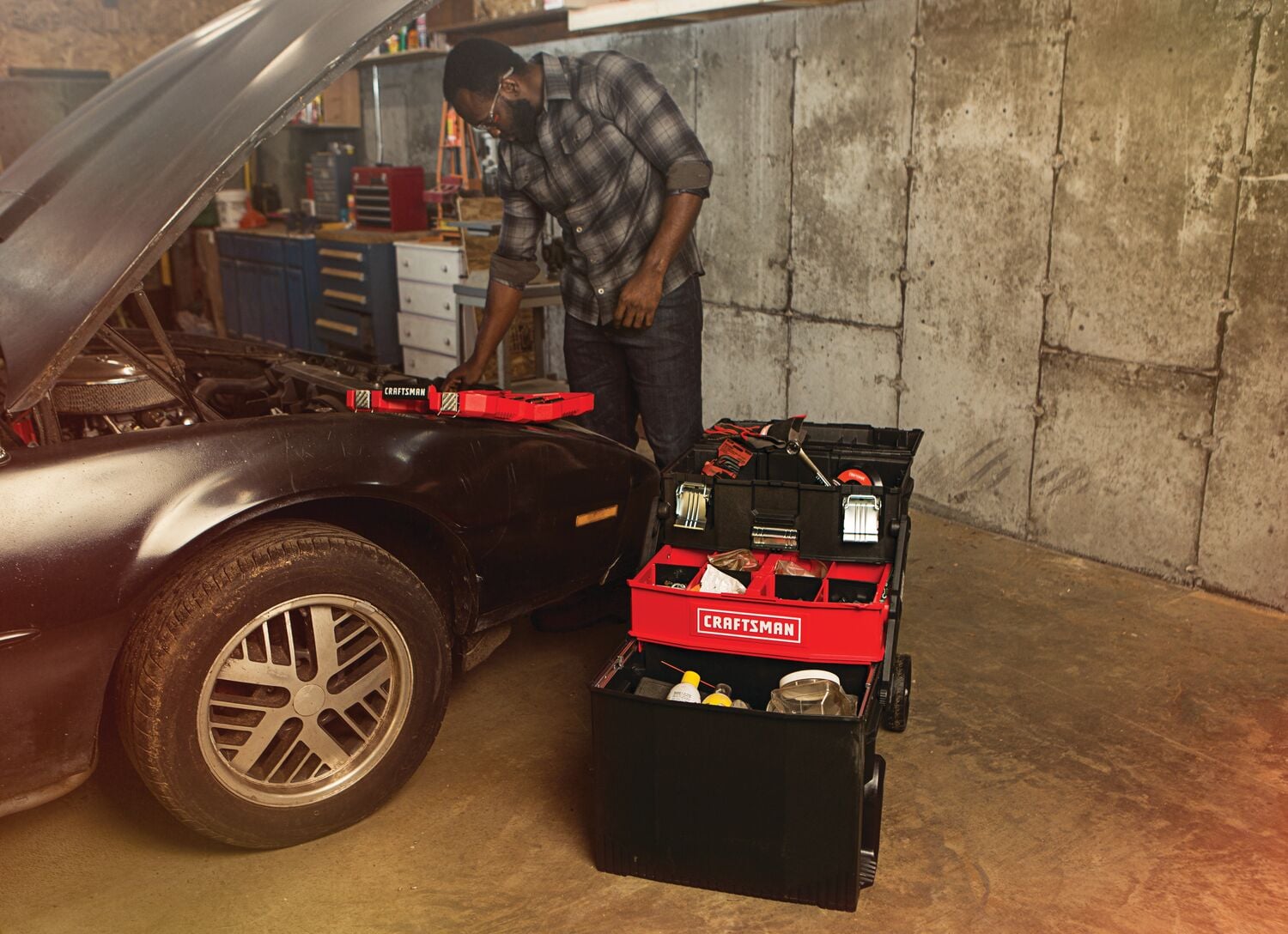 View of CRAFTSMAN Storage: Workstation  being used by consumer