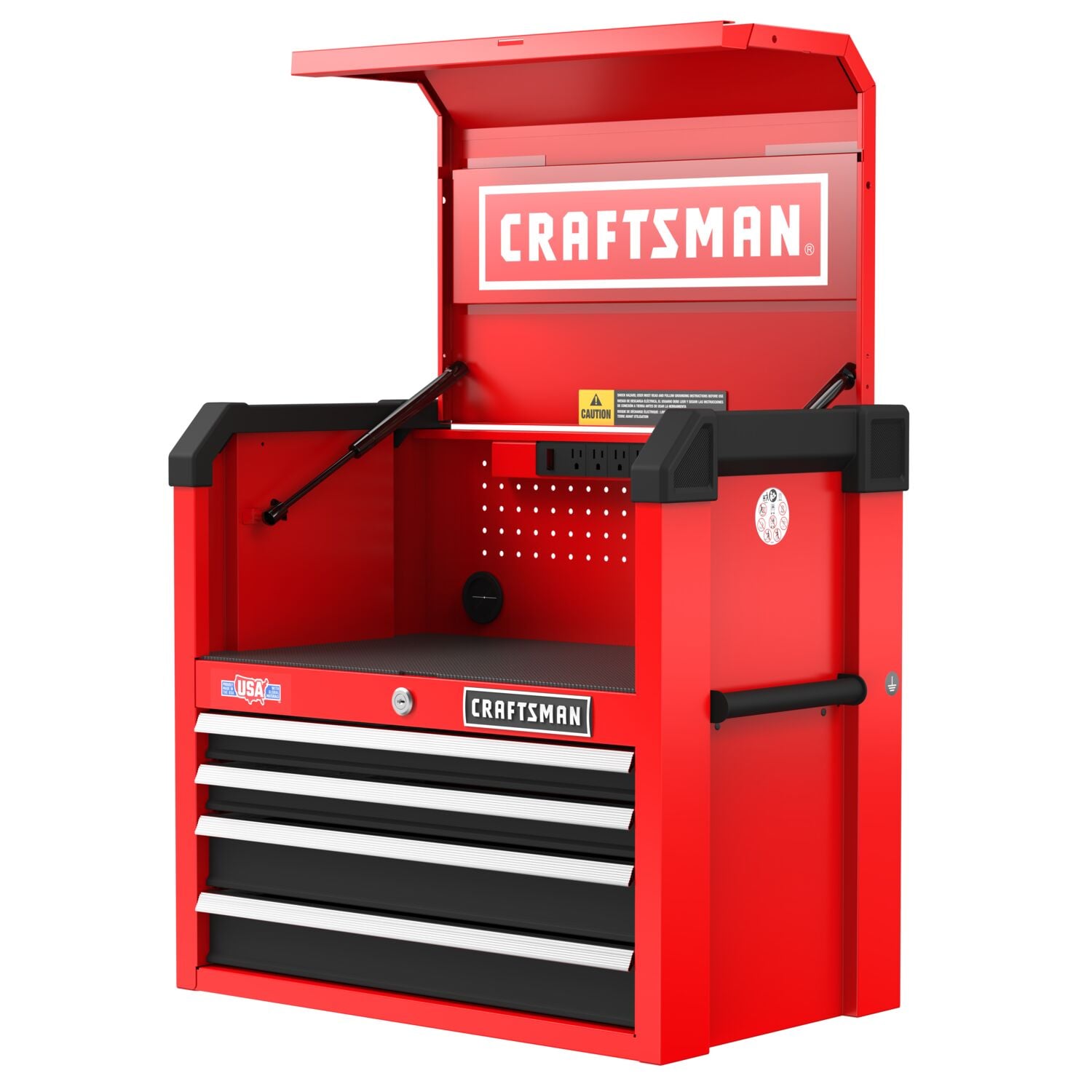 Craftsman tool chest CMST98296RB white background beauty shot front angle.