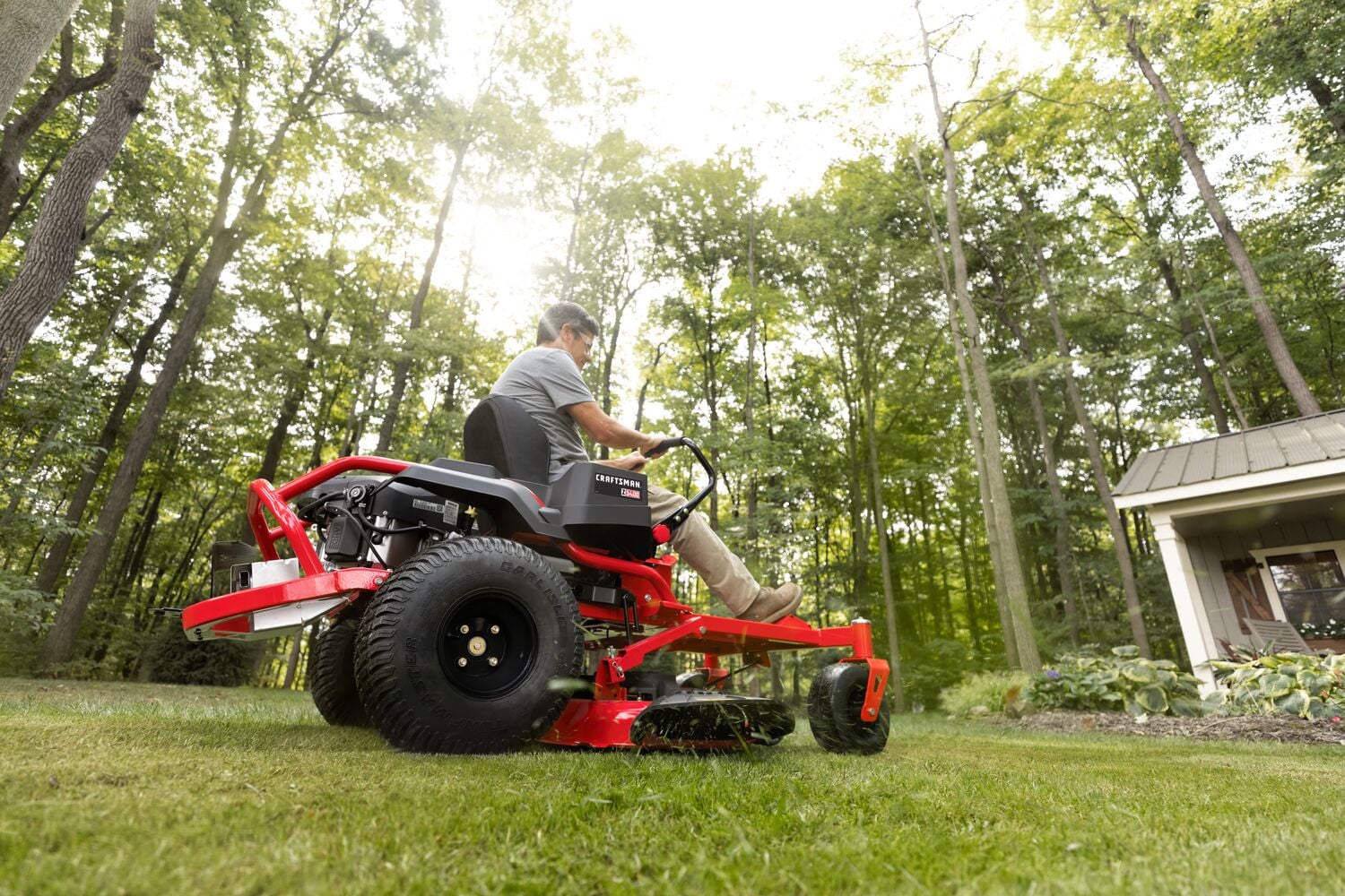 View of CRAFTSMAN Riding Mowers  being used by consumer