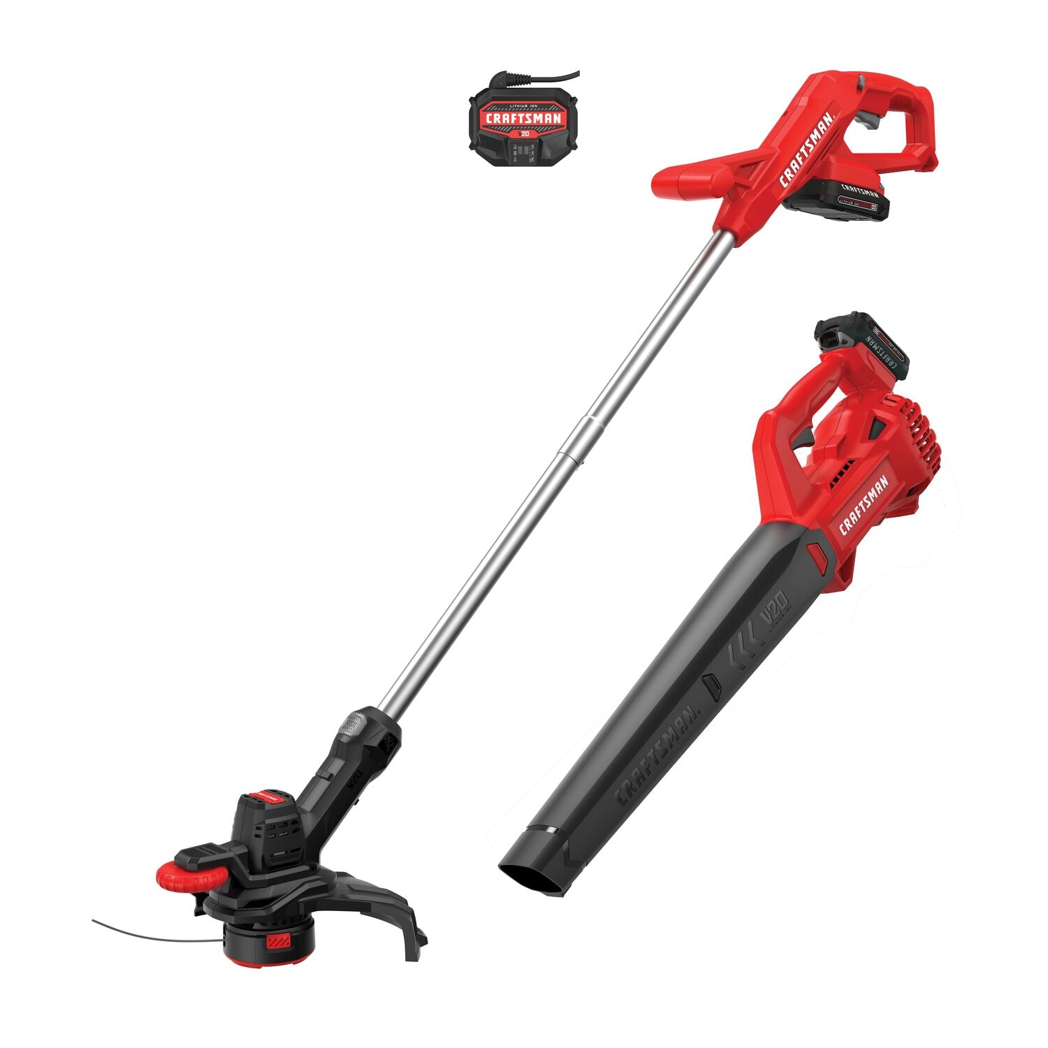 String trimmer and blower combo kit 1.5 Ampere hours.