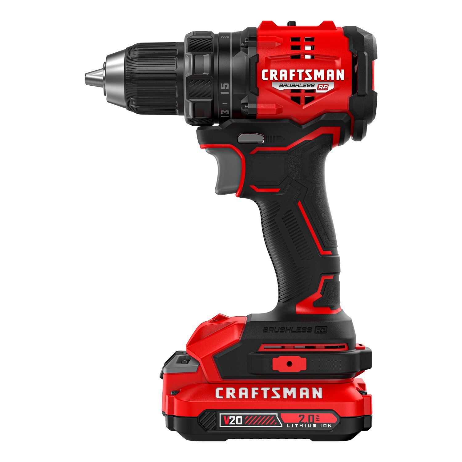 CRAFTSMAN BRUSHLESS RP™ V20* Drill Driver Kit Left Profile 