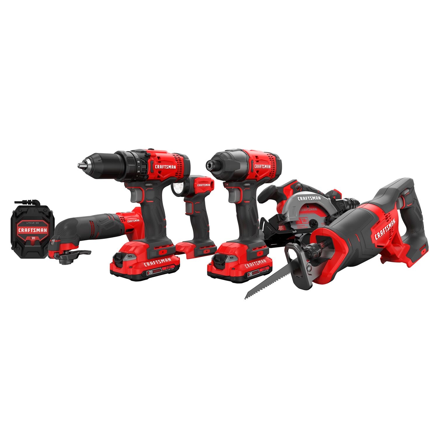 View of CRAFTSMAN Combo Kits: Power Tools and additional tools in the kit