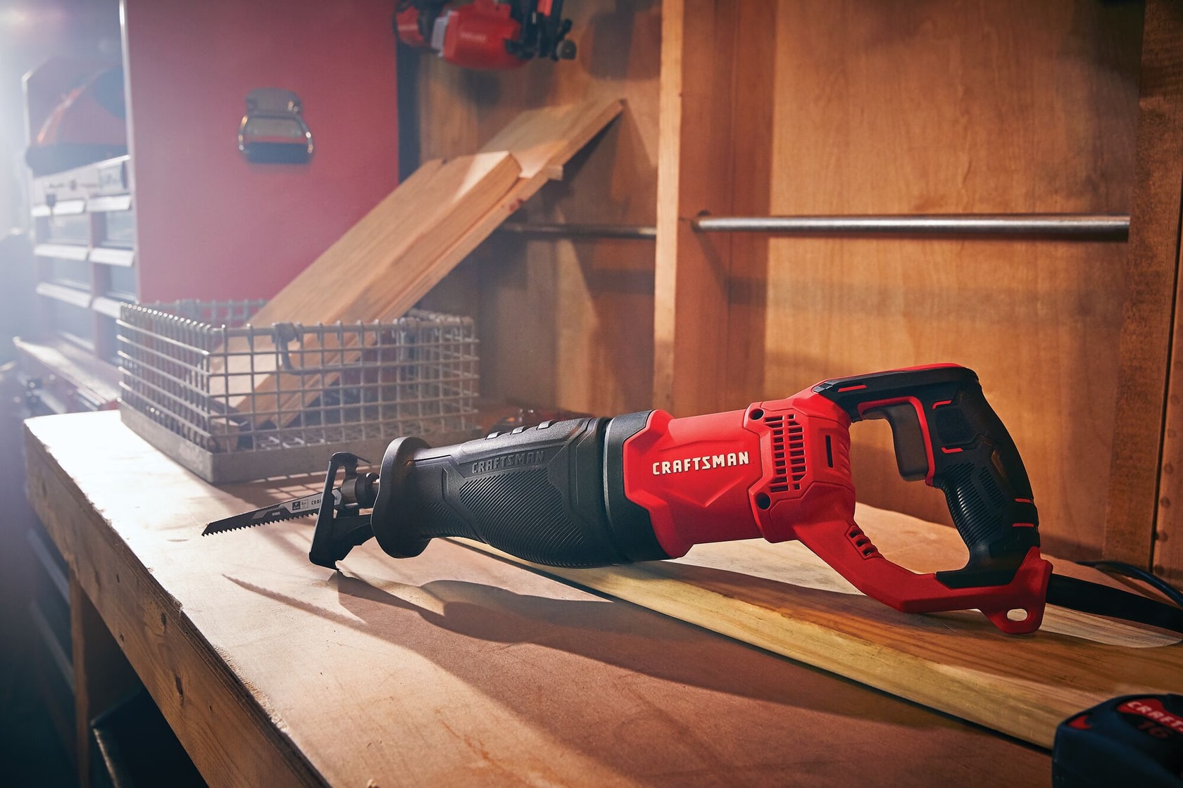 7 dot 5 amp reciprocating saw at a work place.