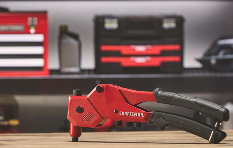 CRAFTSMAN swivel head riveter in garage environment
