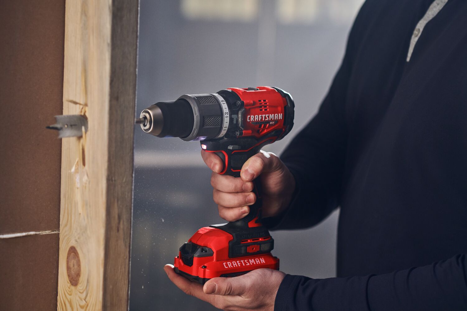 View of CRAFTSMAN Drills: Compact  being used by consumer