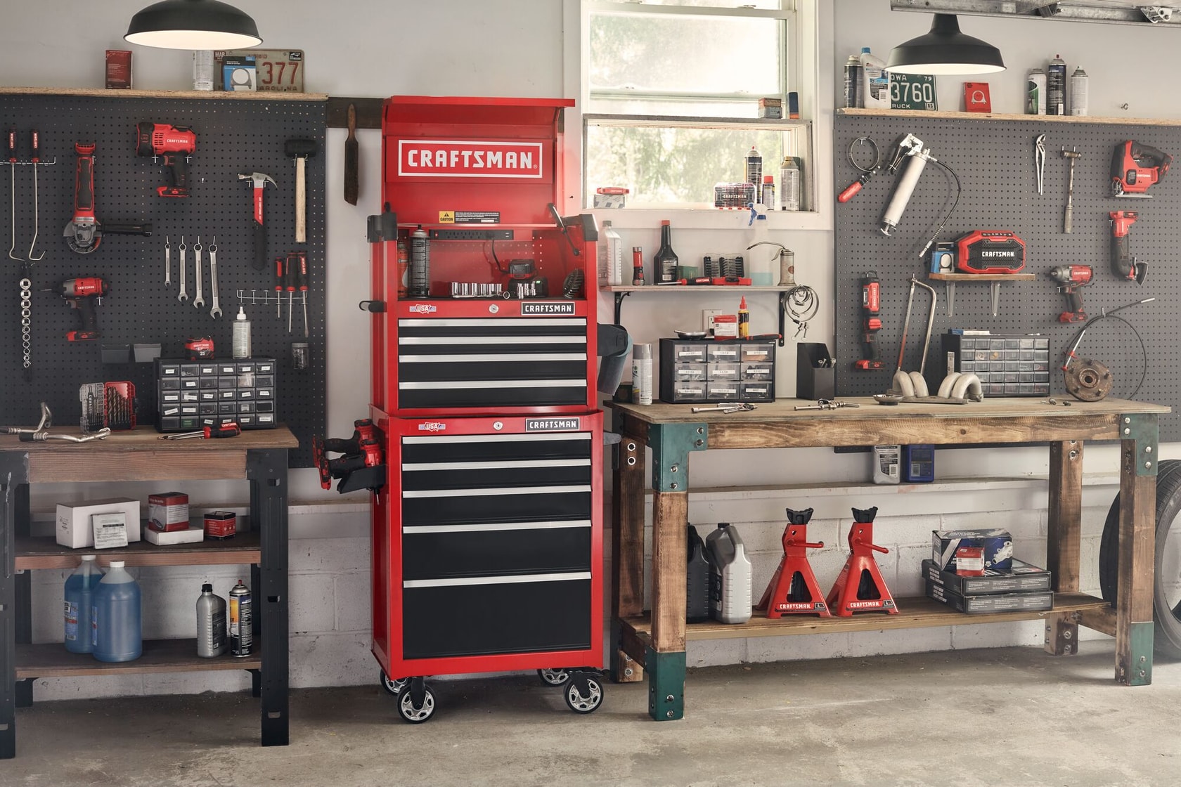26 inch 5 drawer rolling tool cabinet with 5 drawer tool chest on top.