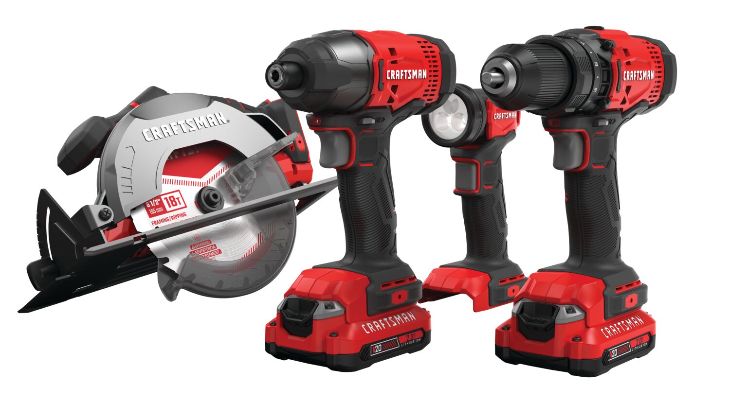 View of CRAFTSMAN Combo Kits: Power Tools on white background
