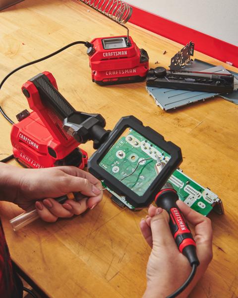 CRAFTSMAN V20 Cordless Soldering iron in use 