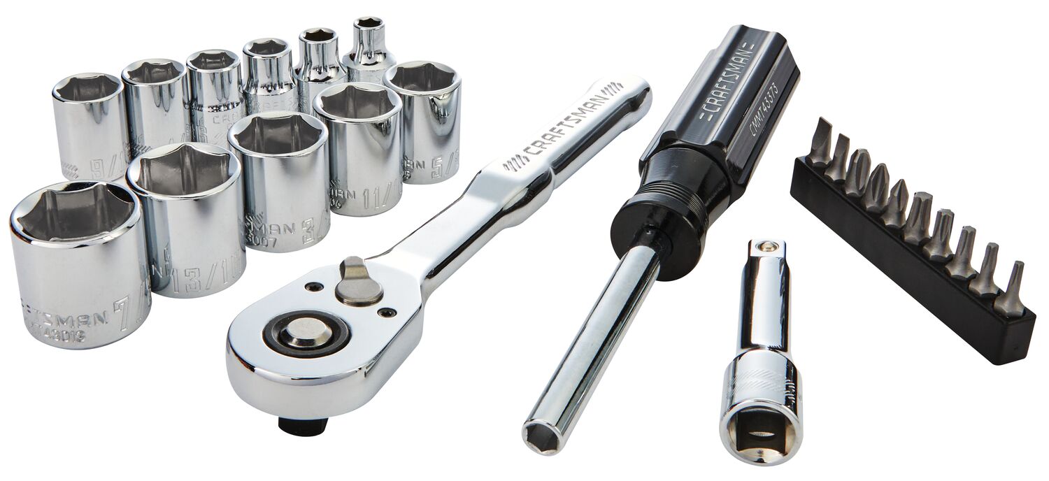 CRAFTSMAN Low Profile 24PC 3/8IN DR Nano Mech Set SAE view 1
