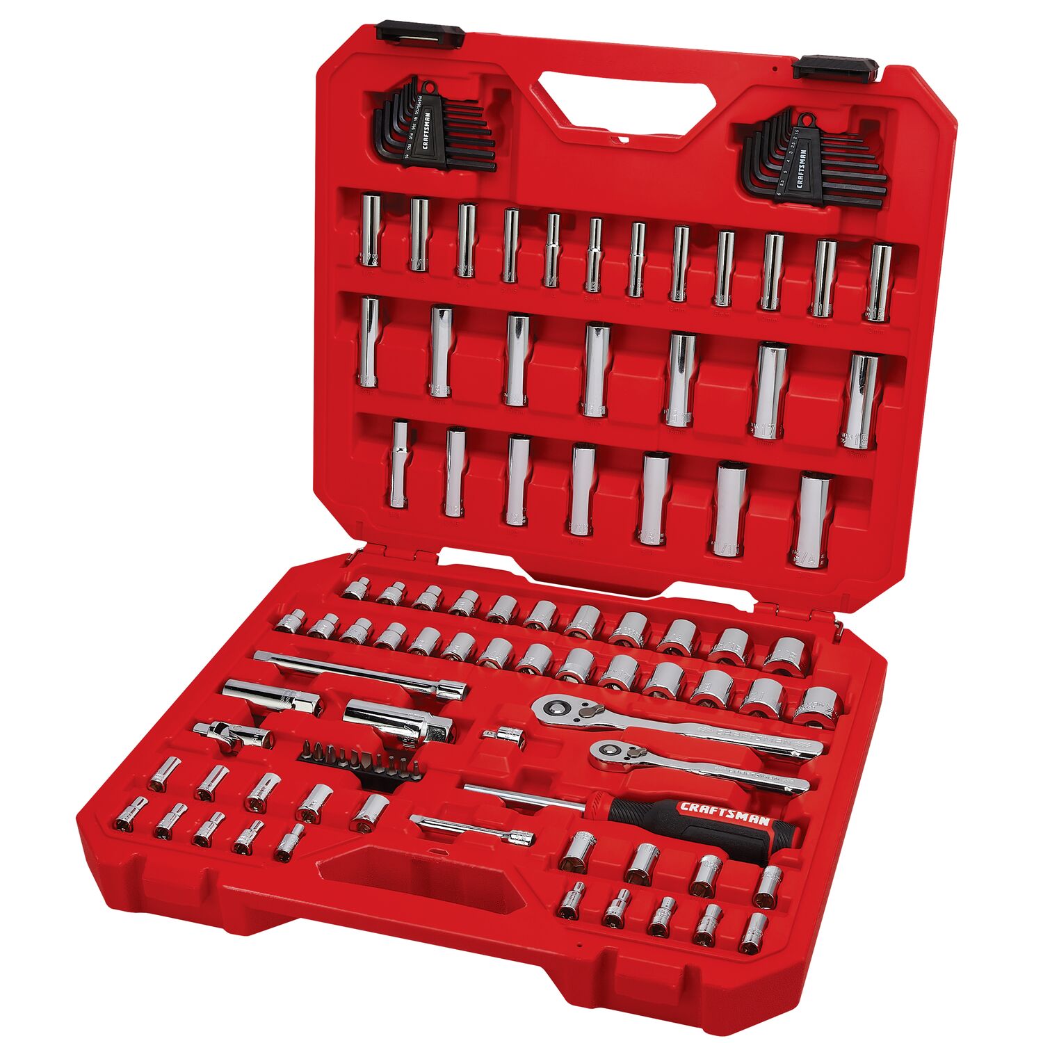 CRAFTSMAN 105PC MECH TOOL SET shown in open case
