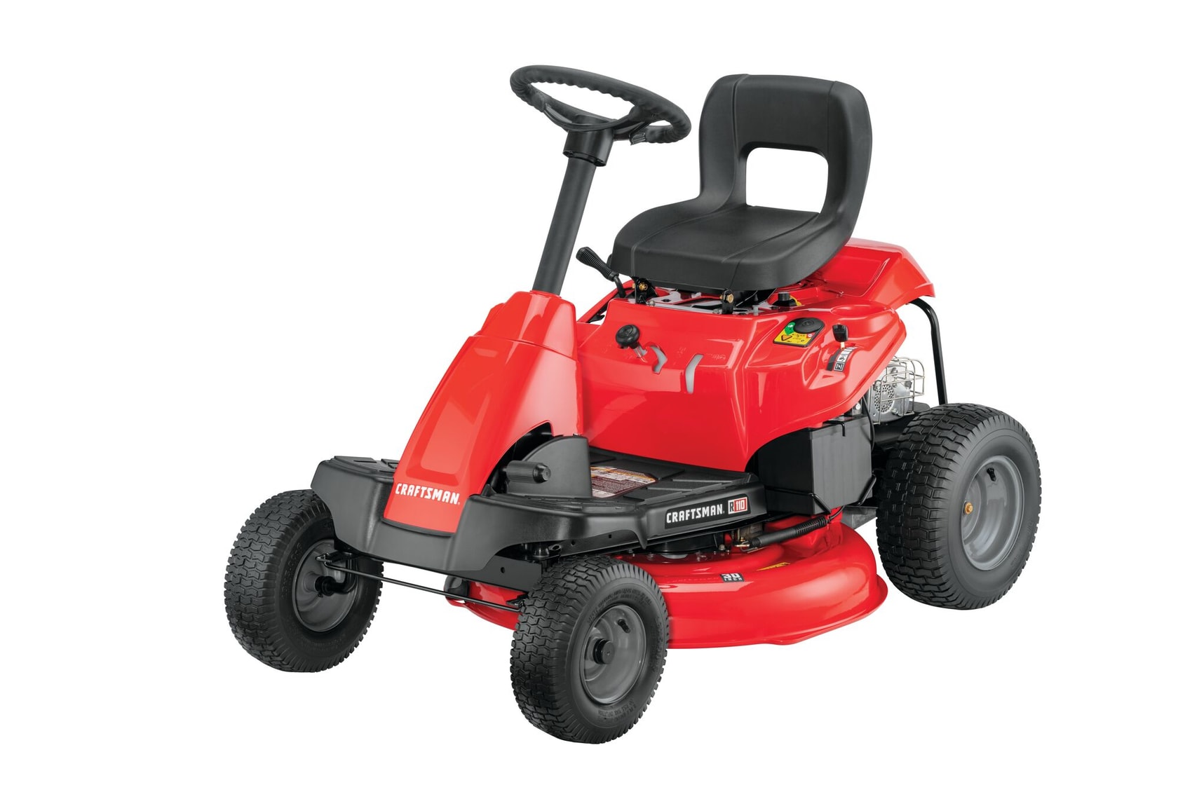 30 inch 10 h p gear drive mini riding mower with mulching kit.