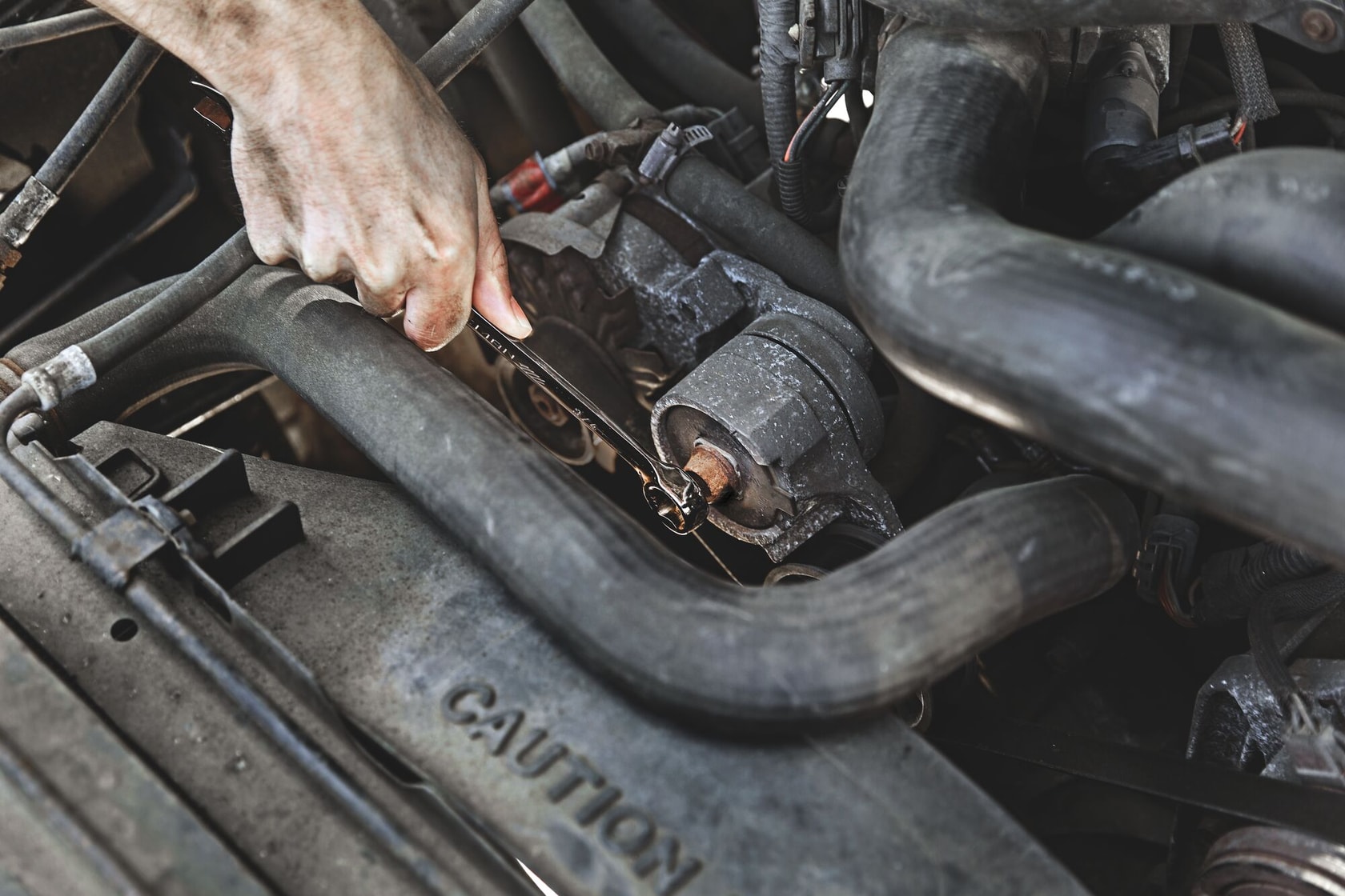 CRAFTSMAN OVERDRIVE wrench working on vehicle
