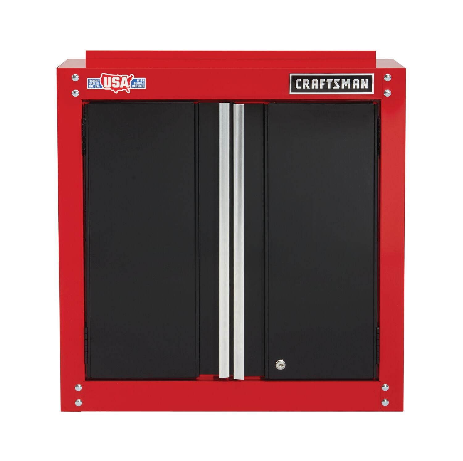 Craftsman wall cabinet CMST22800RB red and black white background beauty shot front angle