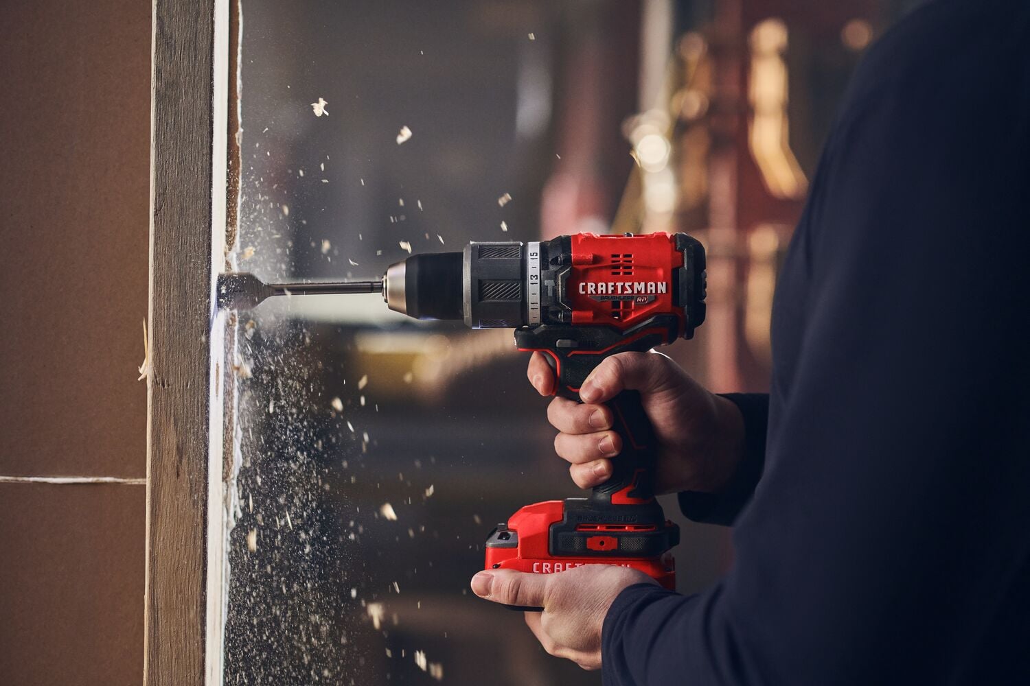 View of CRAFTSMAN Drills: Compact being used by consumer