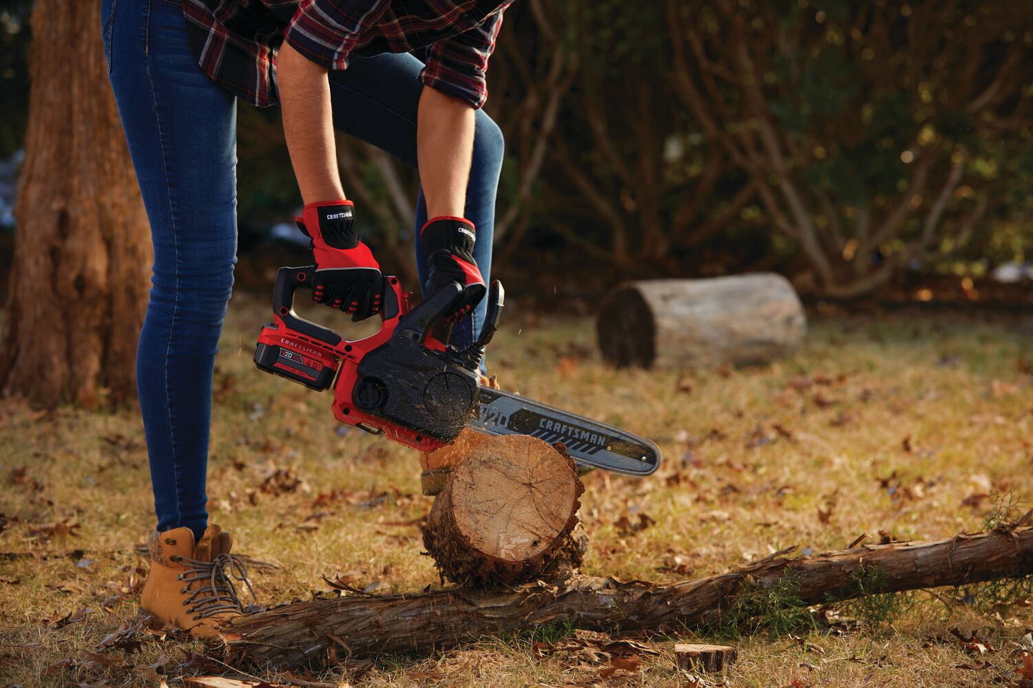 View of CRAFTSMAN Chain Saws being used by consumer