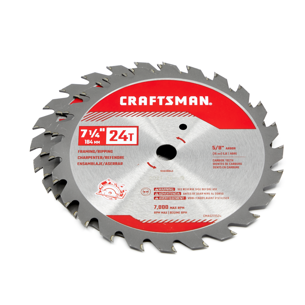 7-1/4-Inch Miter Saw Blade, 24-Tooth, 3-Pack