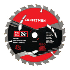 7-1/4 In Carbide Circular Saw Blade 24 Tooth with 5/8 in Arbor For Framing (3 Pack)