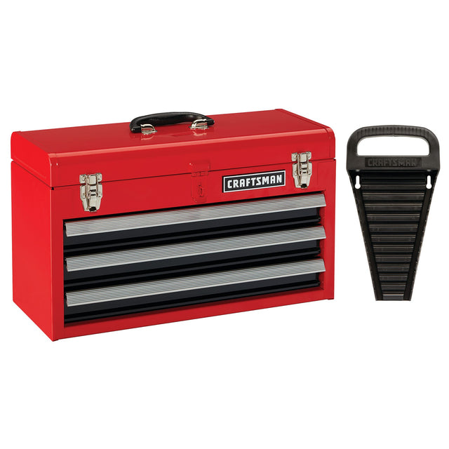 3-Drawer Portable Chest W/Wrench Org