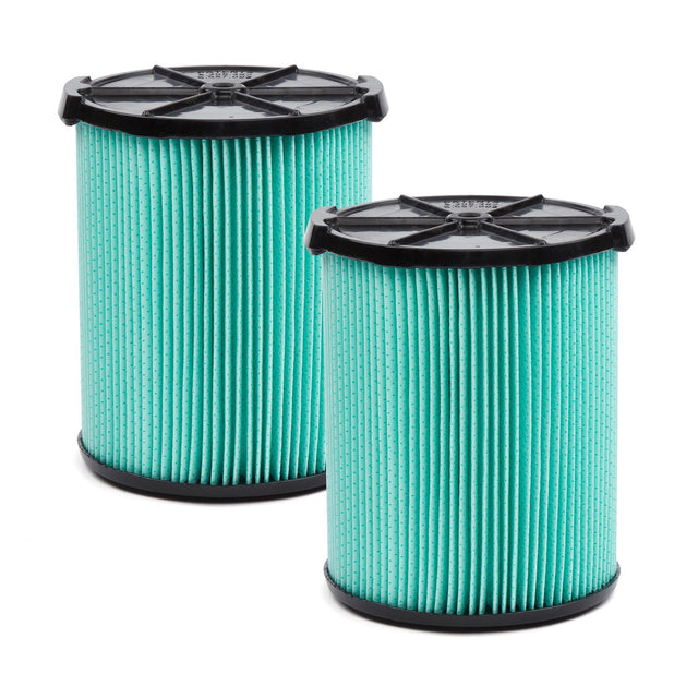 CMXZVBE38777 HEPA Media Wet/Dry Vac Replacement Filter for 5 to 20 Gallon Shop Vacuums, 2-pack