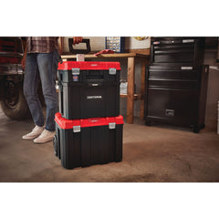 VERSASTACK™ System 20-in Red Plastic Wheeled Lockable Tool Box