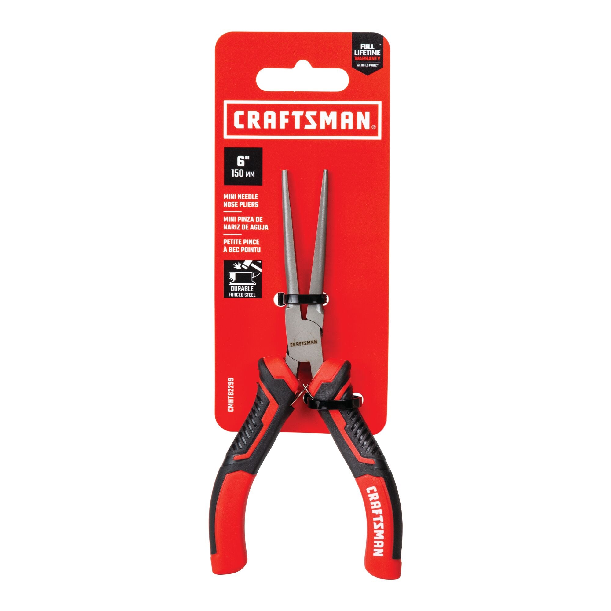 Craftsman Needle Nose Pliers 5-1/2 in. Soft Grip Handle Box Joint