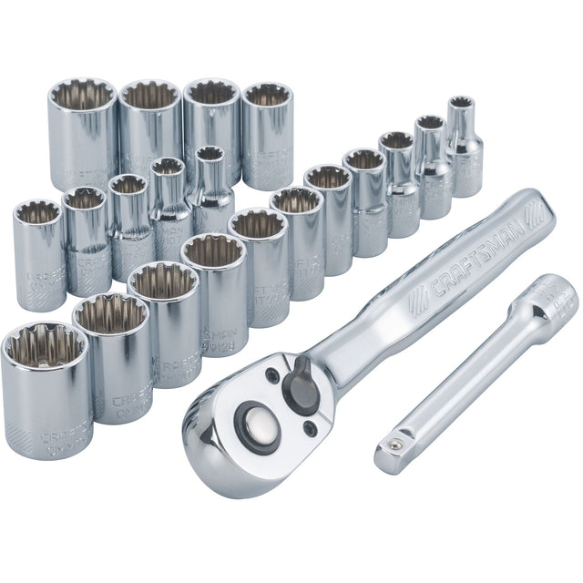 1/4-in 6 Point Universal Socket Set (22 pc)