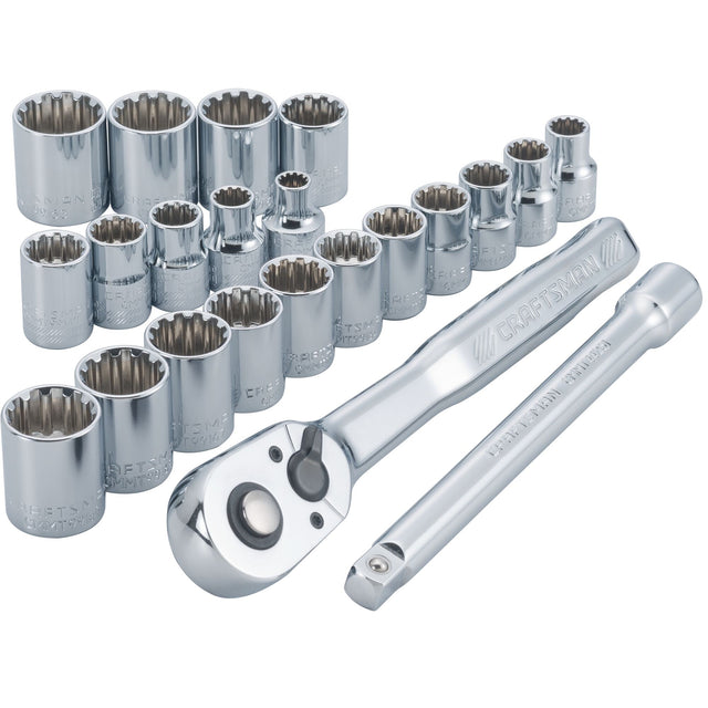 3/8-in 6 Point Universal Socket Set (22 pc)