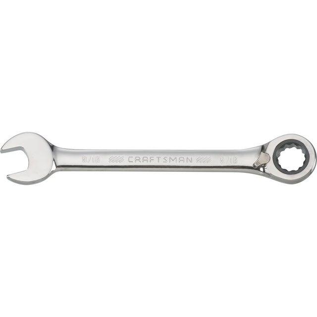 9-16-in 72 Tooth 12 Point SAE Reversible Ratcheting Wrench