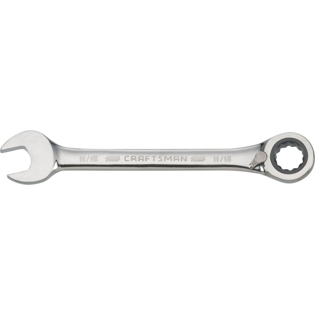 11/16-in 72 Tooth 12 Point SAE Reversible Ratcheting Wrench