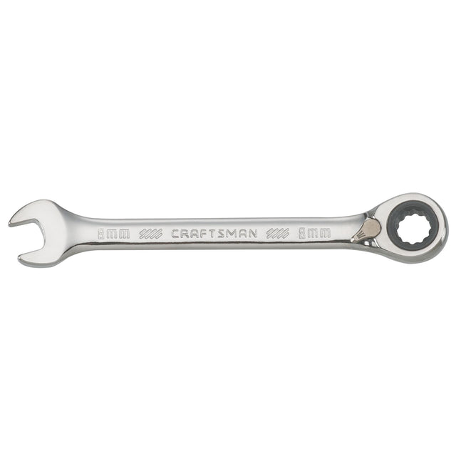 8mm 72 Tooth 12 Point Metric Reversible Ratcheting Wrench