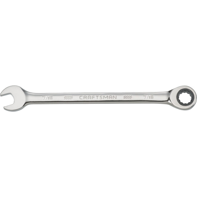 7/16-in 72 Tooth 12 Point SAE Ratcheting Wrench