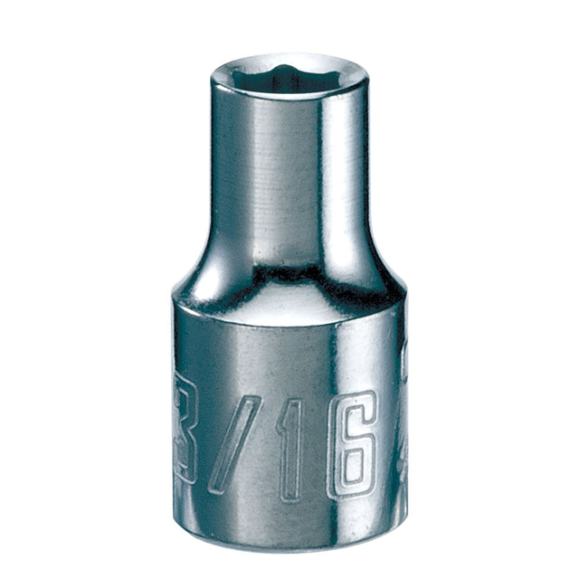 1/4-in Drive 3/16-in 6 Point SAE Shallow Socket