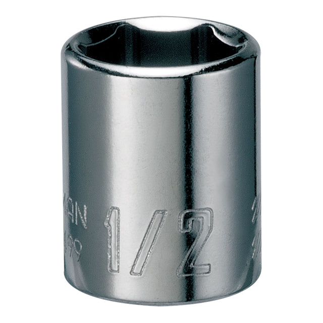 1/4-in Drive 1/2-in 6 Point SAE Shallow Socket