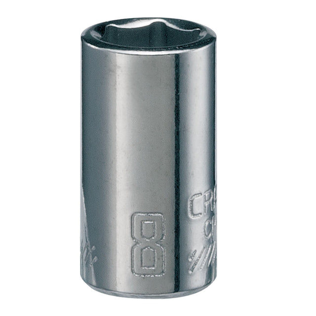 1/4-in Drive 8mm 6 Point Shallow Socket