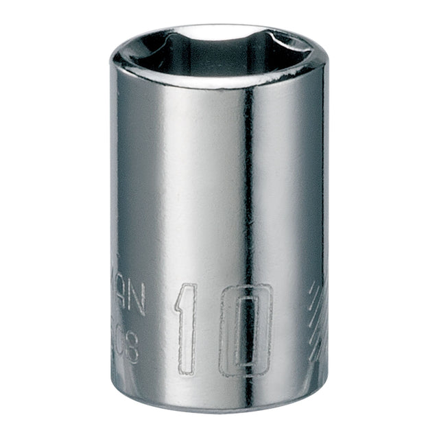 1/4-in Drive 10mm 6 Point Shallow Socket