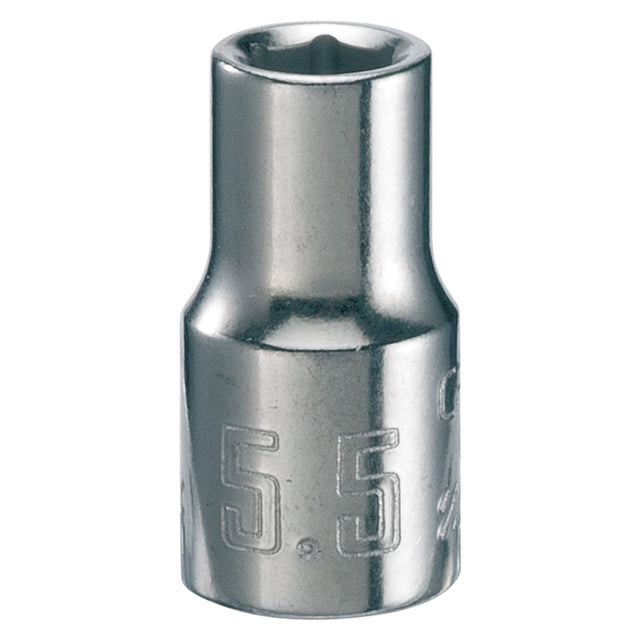 1/4-in Drive 5-1/2mm 6 Point Shallow Socket