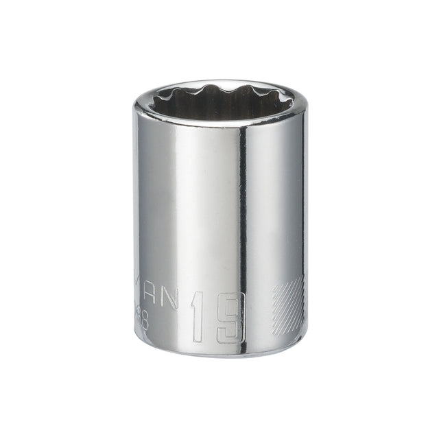 1/2-in Drive 19mm 12 Point Shallow Socket