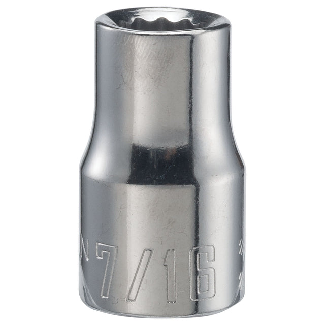 1/2-in Drive 7/16-in 12 Point SAE Shallow Socket
