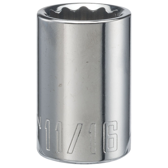 1/2-in Drive 11/16-in 12 Point SAE Shallow Socket
