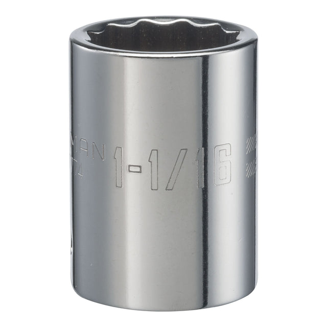3/4-in Drive 1- 1/16-in 12 Point SAE Shallow Socket