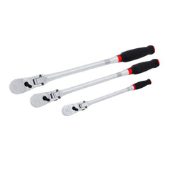 V-Series™ 1/4 in, 3/8 in and 1/2 in Drive Comfort Grip™ Long Flex Head Ratchet (3 PK)