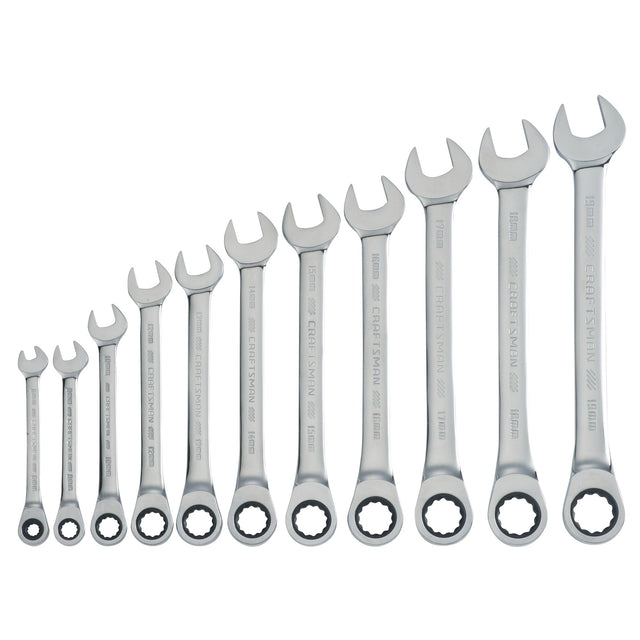 Metric Ratcheting Combination Wrench Set (11 pc)