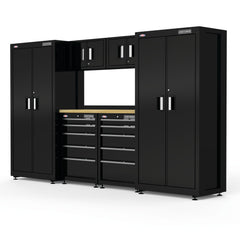 126 in-Wide Welded Metal Storage Suite With Drawer Storage (7 pc)